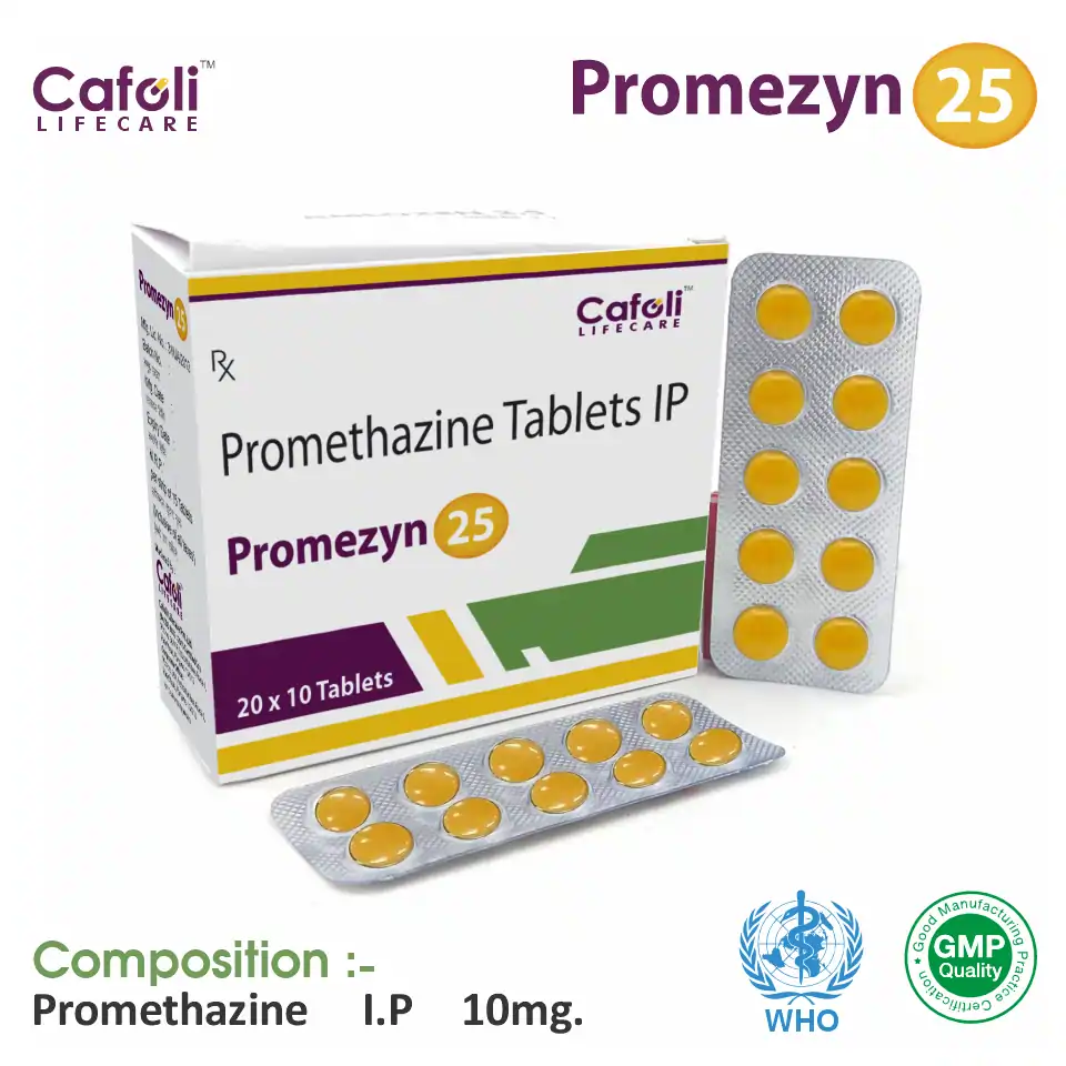 Promezyn Tablet (Promethazine 25mg) for PCD Pharma Franchise